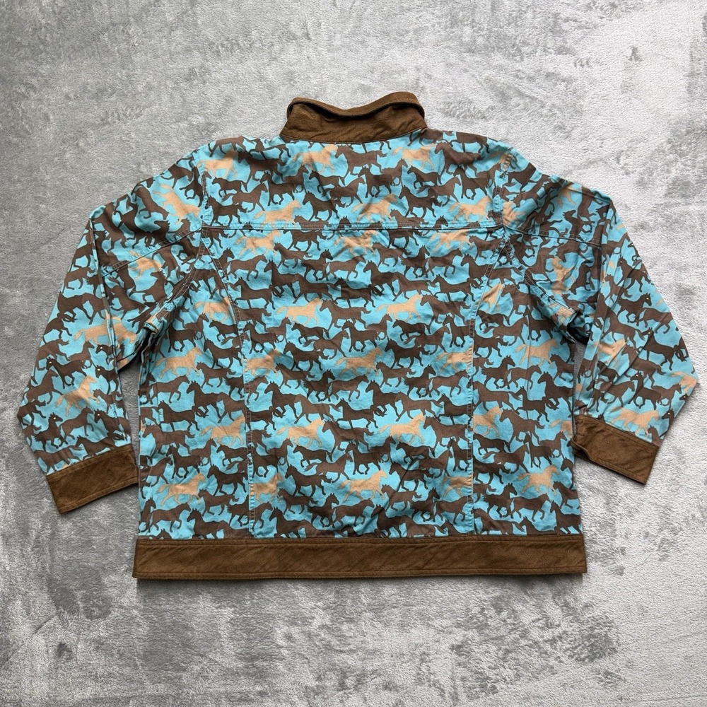 Toffee Apple‎ Jacket Shacket All over Horse Print Women's XXL Cowgirl Pockets - Picture 8 of 8
